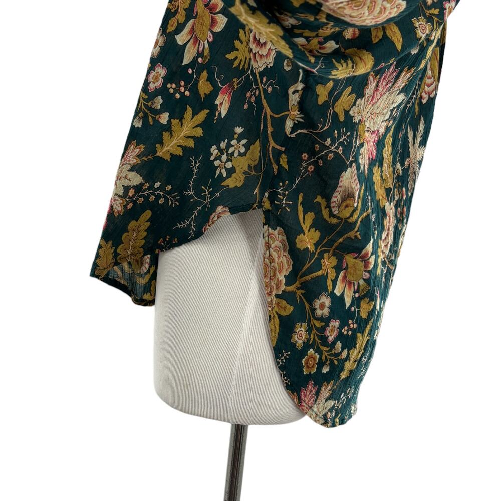 Anthropologie Pilcro The Tavi Tie Neck Button Down Blouse - Picture 8 of 12